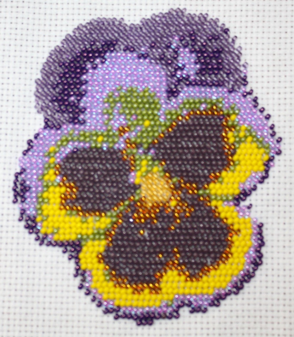 Borduurpakket Viooltje-1 10x12cm.