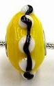 Pandorastyle kr. verz. 3mm gat 12x20mm geel/wit/zw