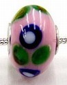 Pandorastyle kr. verz. 3mm gat 12x20mm roze/stippe