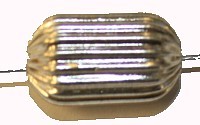 Verzilverde holle kraal 15,5 x9mm 5st