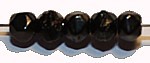 Vintage facet 3mm zwart half goud gecoat 50 stuks