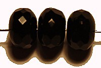 Vintage facetkraal disc 7x10mm zwart 10st.