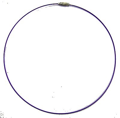 Spang 1mm staaldr paars 45cm met schroefsl.