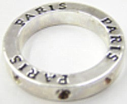 Metalen ring 25mm paris 2mm simili zilverkl.p.st