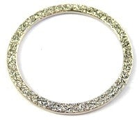 Metalen ring 36mm zilverkl. p.st