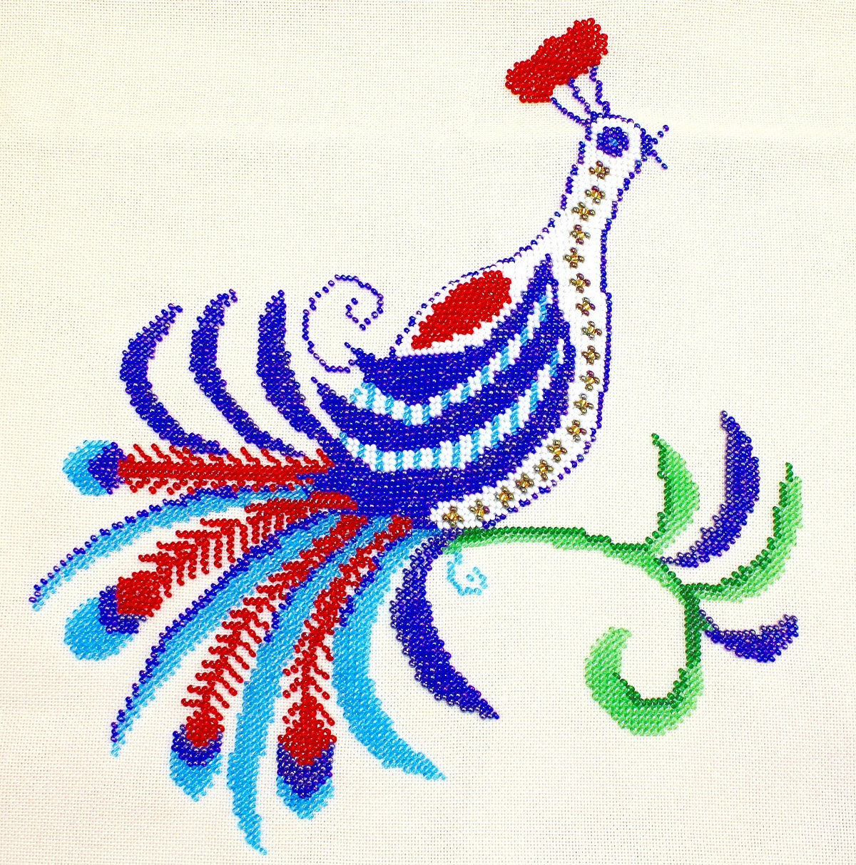 Borduurpakket pauw 30x30cm