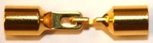 Inhaaksluiting voor 6/7mm leer goudkl.
