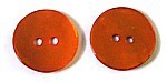 Knoop parelmoer 18mm oranje per stuk