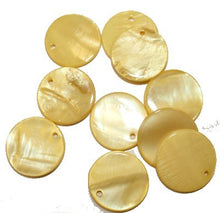 Schelphanger 20mm rond goudgeel per zakje