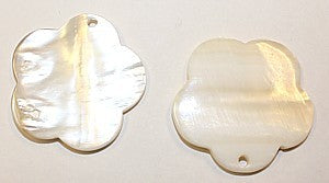 Schelphanger 40mm bloem naturel 2st