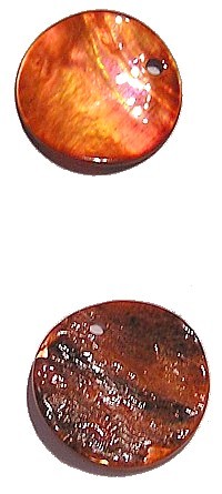 Schelphanger 20mm rond oranje 5st