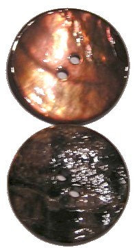 Schelphanger 25mm rond goudbruin 5st