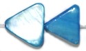 Schelpkraal driehoek 14x14mm blauw 10 stuks