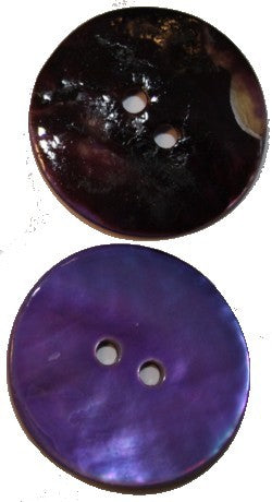 Schelpknoop 23mm lila 3 stuks