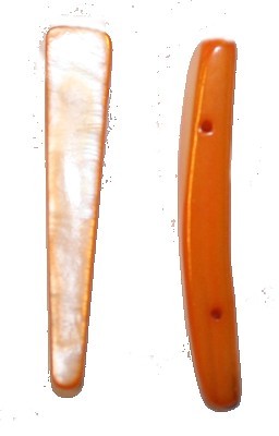 Schelpspacer 43mm oranje 5st.