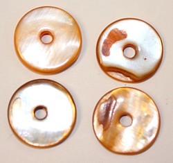 Schelpkraal 15mm plat lichtzalm 5st