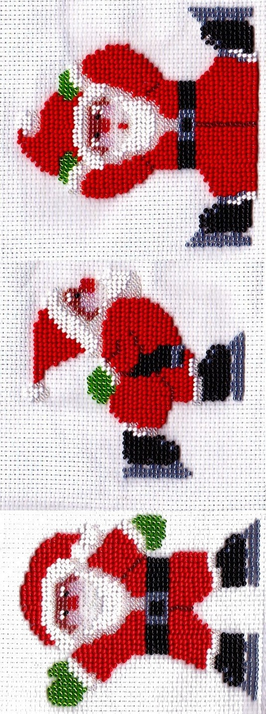 Borduurpakket kerstmannen 37x12cm