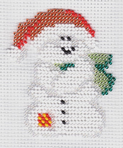 Borduurpakket sneeuwpop 8x9cm