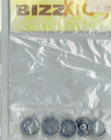 Knoop metaal 17mm rond grijs 5st