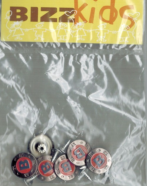 Inslagknoop metaal rood met B 5st