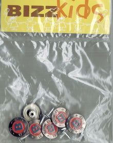 Inslagknoop metaal rood met B 5st