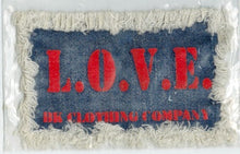 Applicatie Jeans LOVE 50x80mm grijsblauw