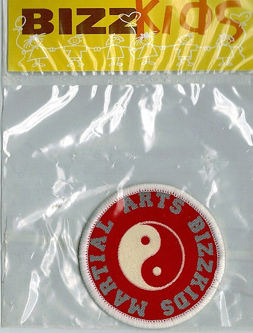 Applicatie Ying Yang Martial Arts 55mm rond rood