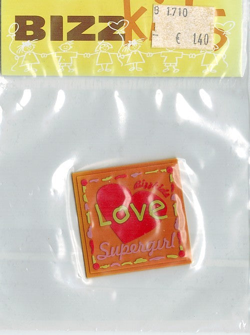 Applicatie Love Supergirl 40mm oranje