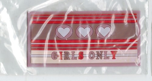 Applicatie Girls Only 70x30mm rood