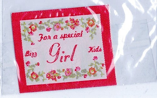 Applicatie For a special Girl 50x60mm rose