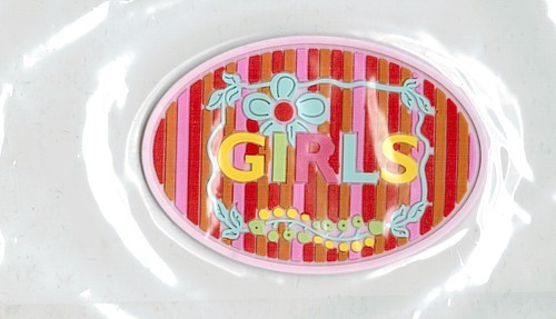 Applicatie Girls 55mm ovaal rood