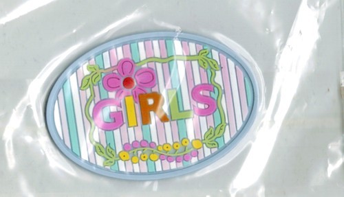 Applicatie Girls 55mm ovaal grijsblauw