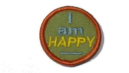 Applicatie I am Happy 40mm groen