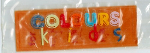 Applicatie Coulours Kids 25x75mm oranje