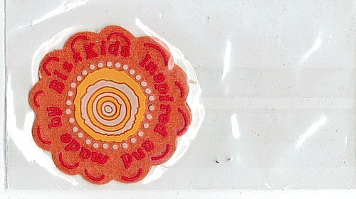 Applicatie Inspired and Made bloem 40mm oranje