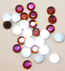 Immitatie plaksteen 4mm multicolor rood 25st