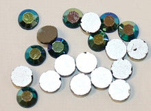 imitatie plaksteen 6,3mm toermalijn blauw AB 25
