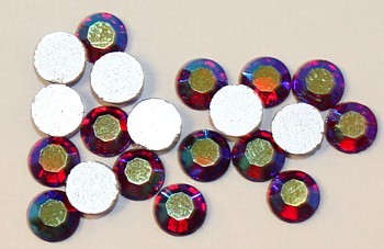 imitatie plaksteen 6.3mm toermalijn rood AB 25