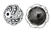 Kralenkapje past 9-14mm bewerkt zkl. 10st