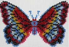 Borduurpakket vlinder multicolor 9x13 cm.