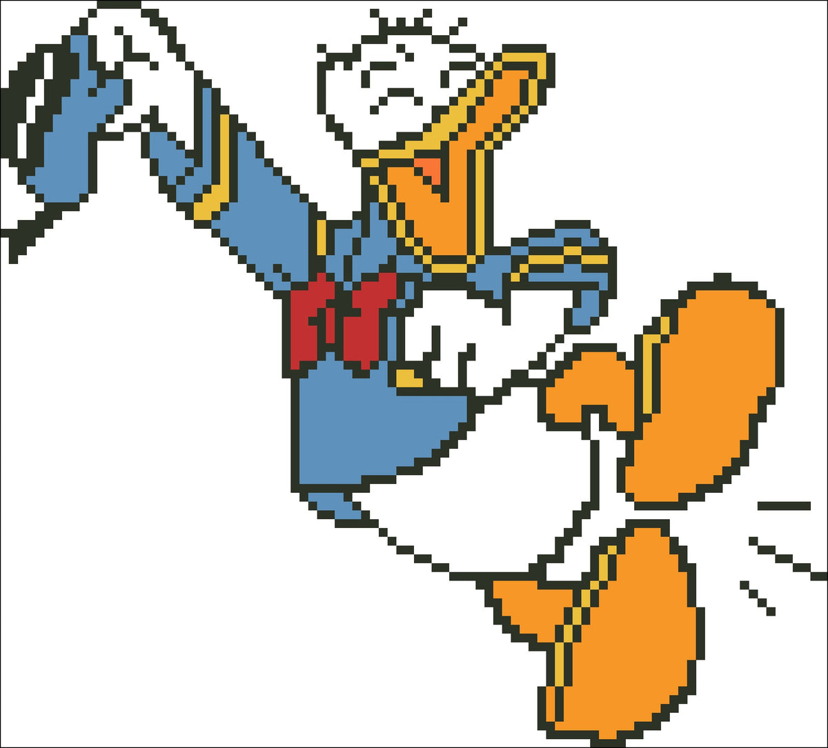 Borduurpakket Doanld Duck/1 20x10cm