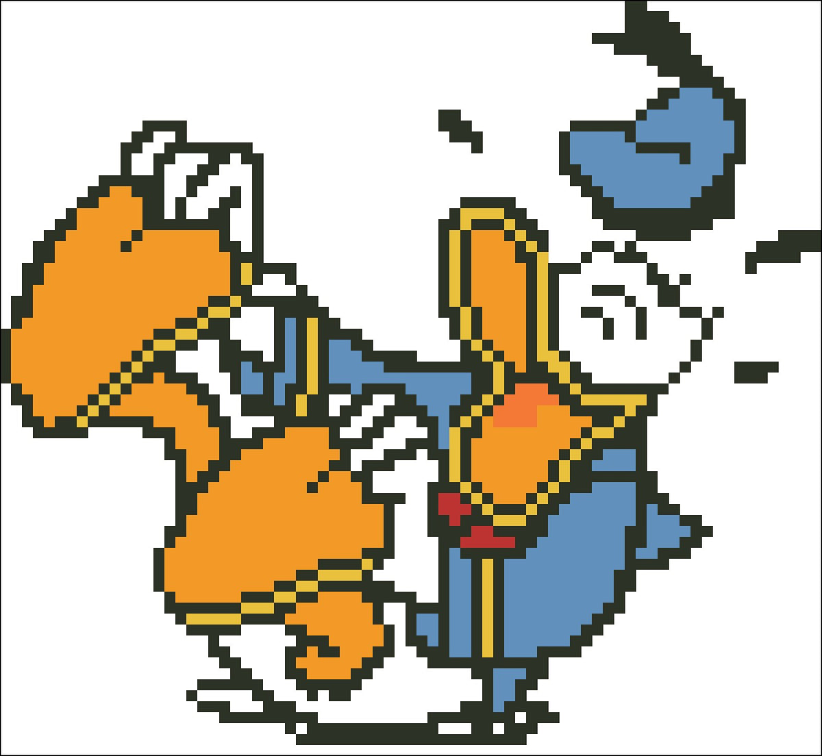 Borduurpakket Doanld Duck/2 16x16cm