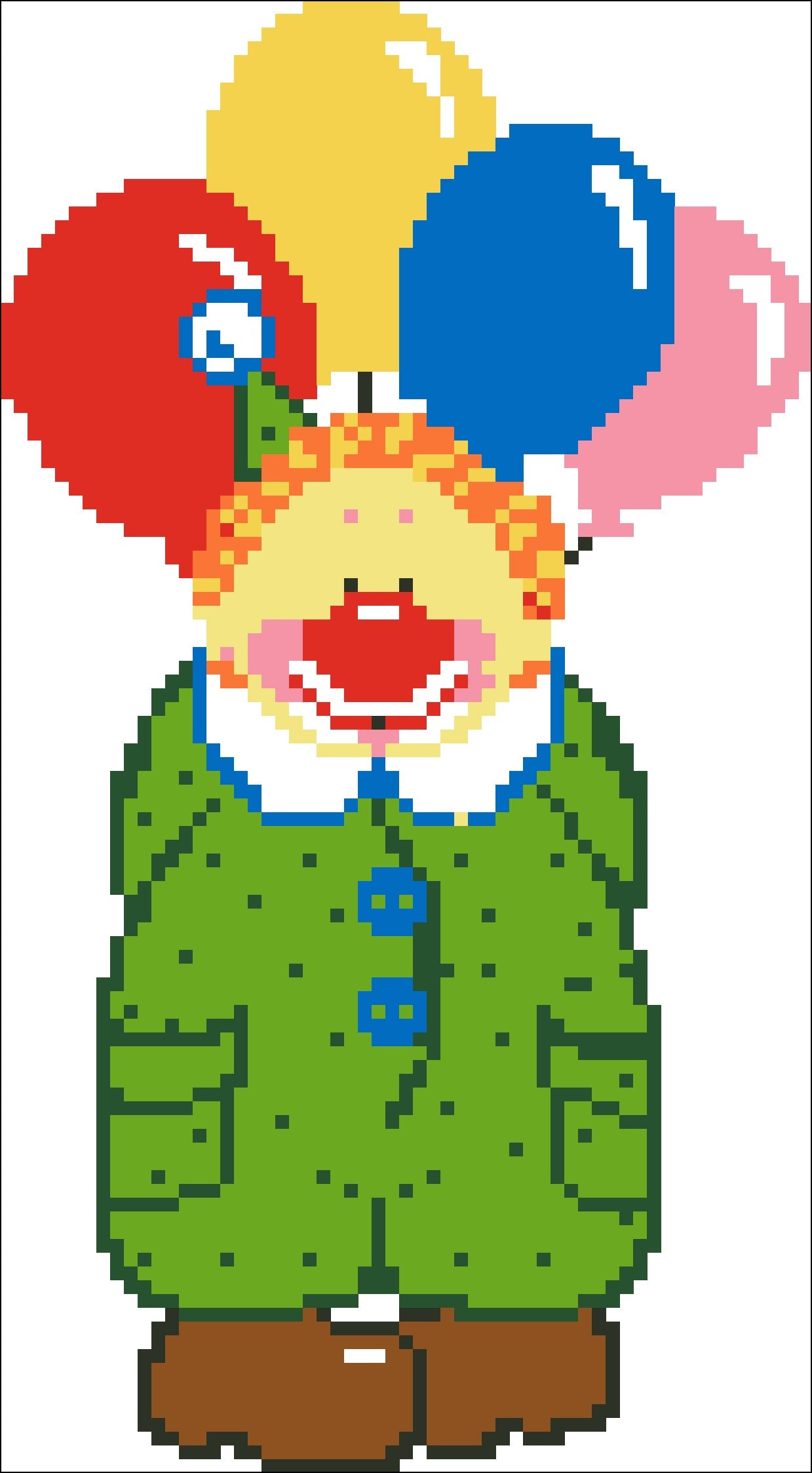 Borduurpakket clown 24x14cm.