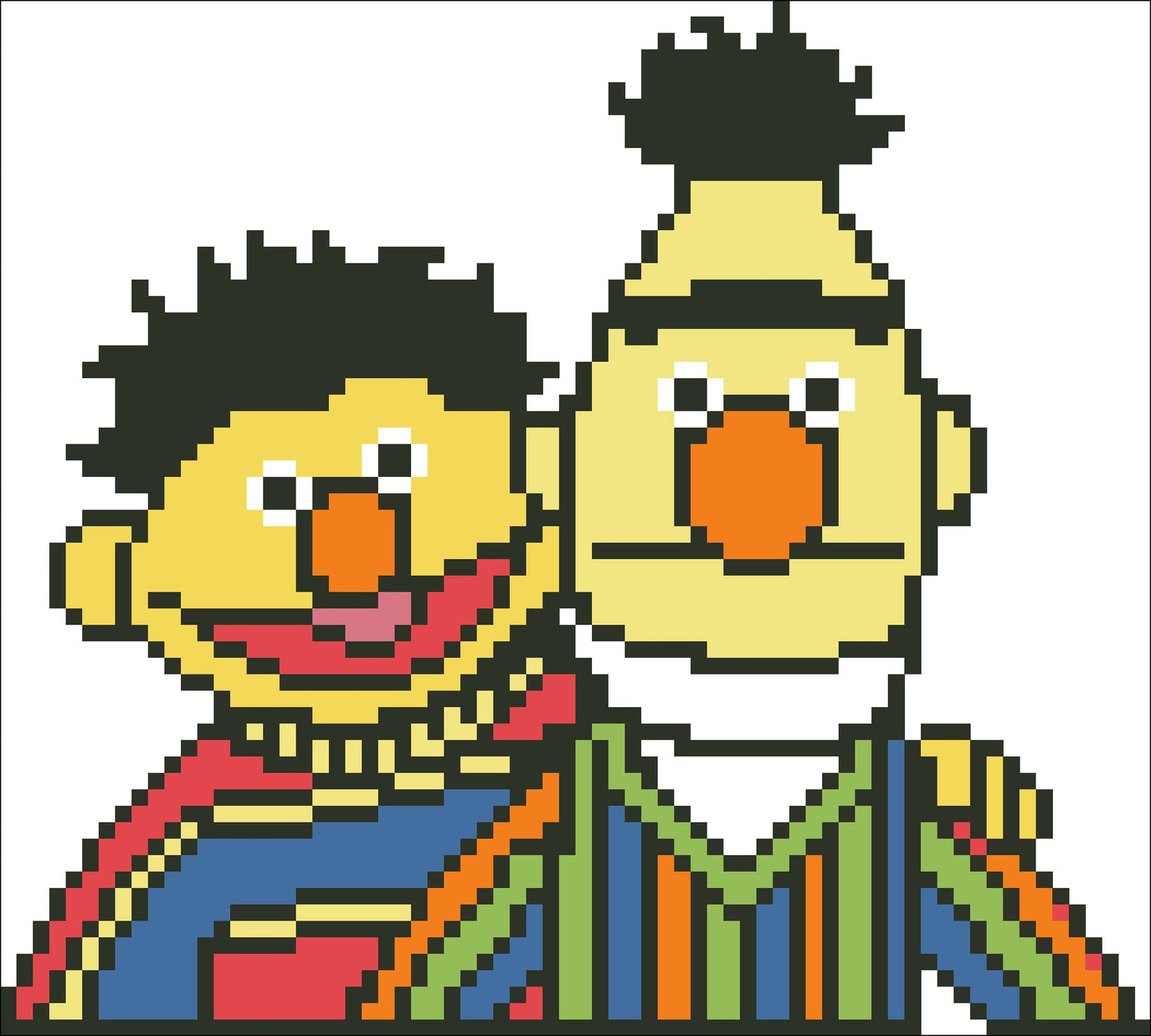 Borduurpakket bert en ernie 1 14x15cm