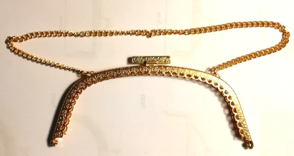 Tasbeugel 13,5cm gebogen goudkl. met ketting 2st.