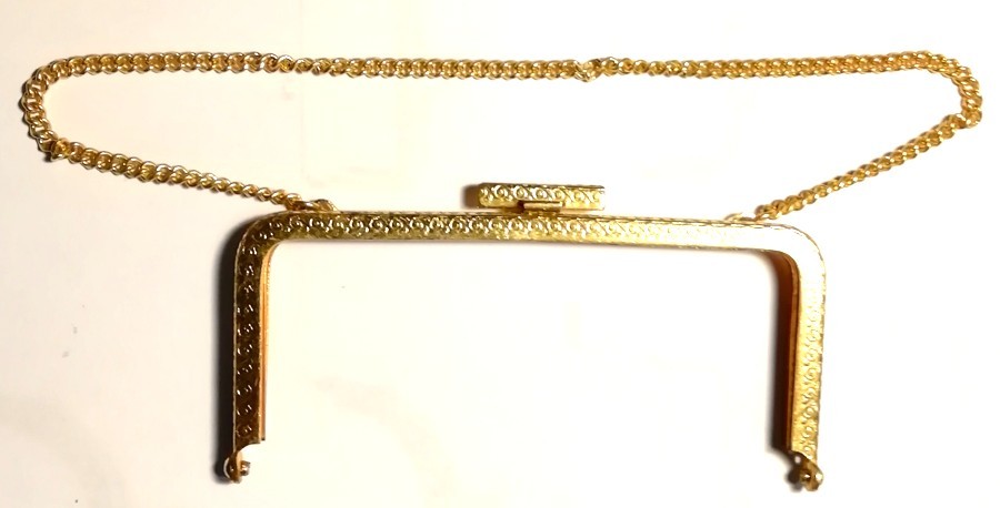 Tasbeugel 12cm recht goudkl. met ketting 2st