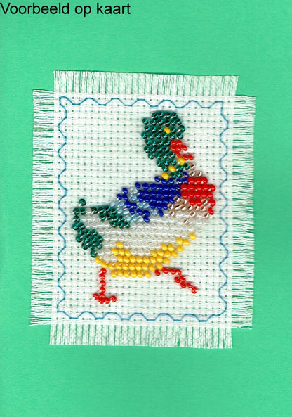 Borduurpakket eend 7x5cm.