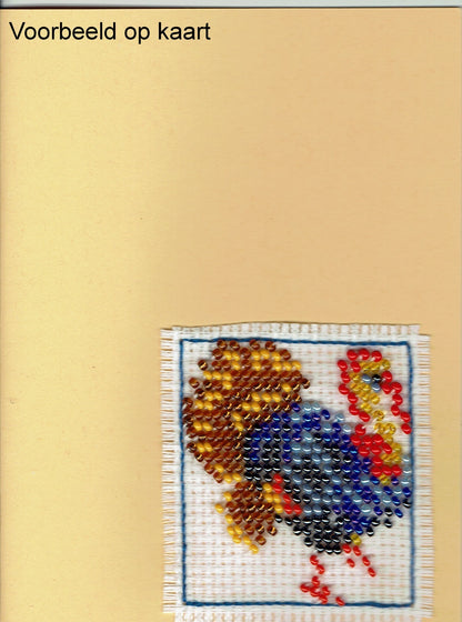 Borduurpakket kalkoen 6x6cm.