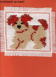 Borduurpakket puppy 7x8cm.cm.