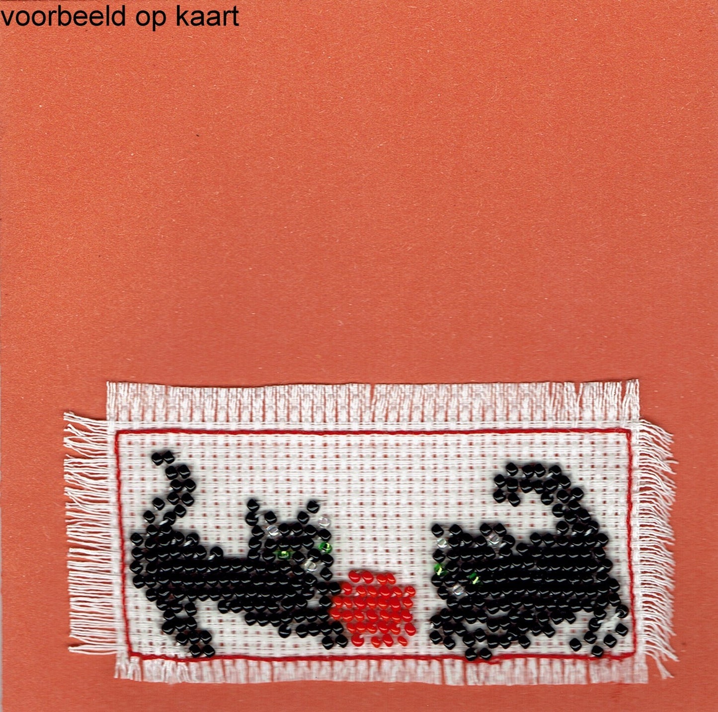 Borduurpakket spelende katjes 4x9cm
